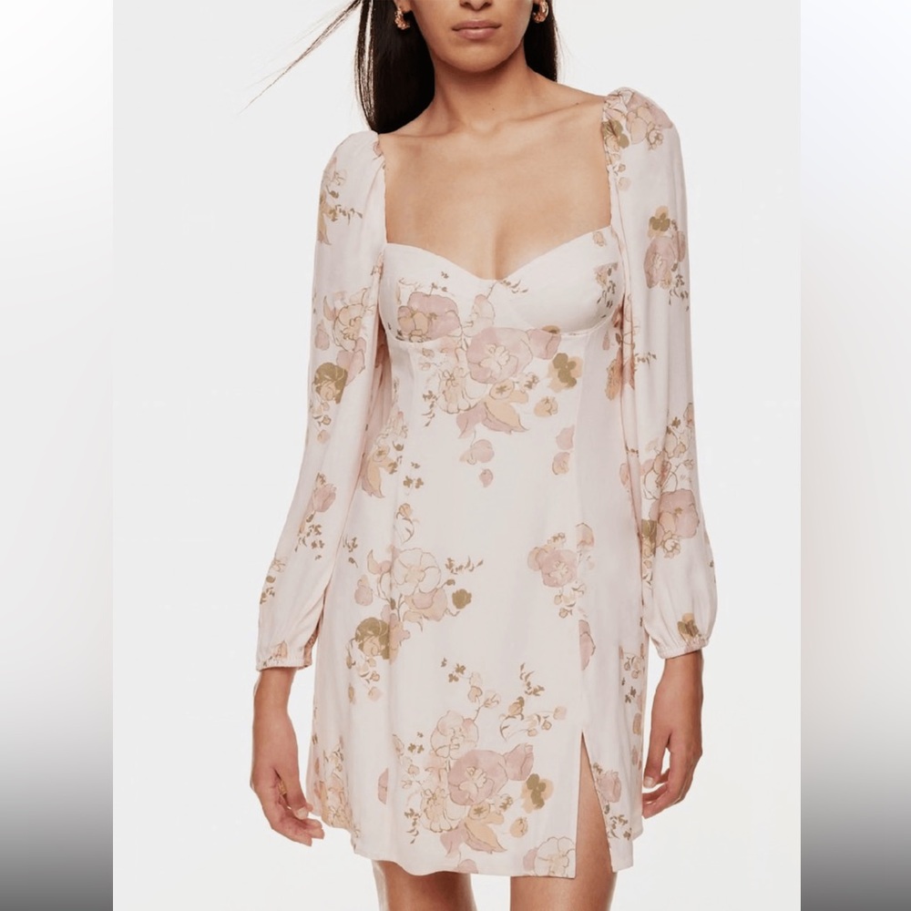 Aritzia Wilfred Novella Dress - Blush Pink Floral Size 0